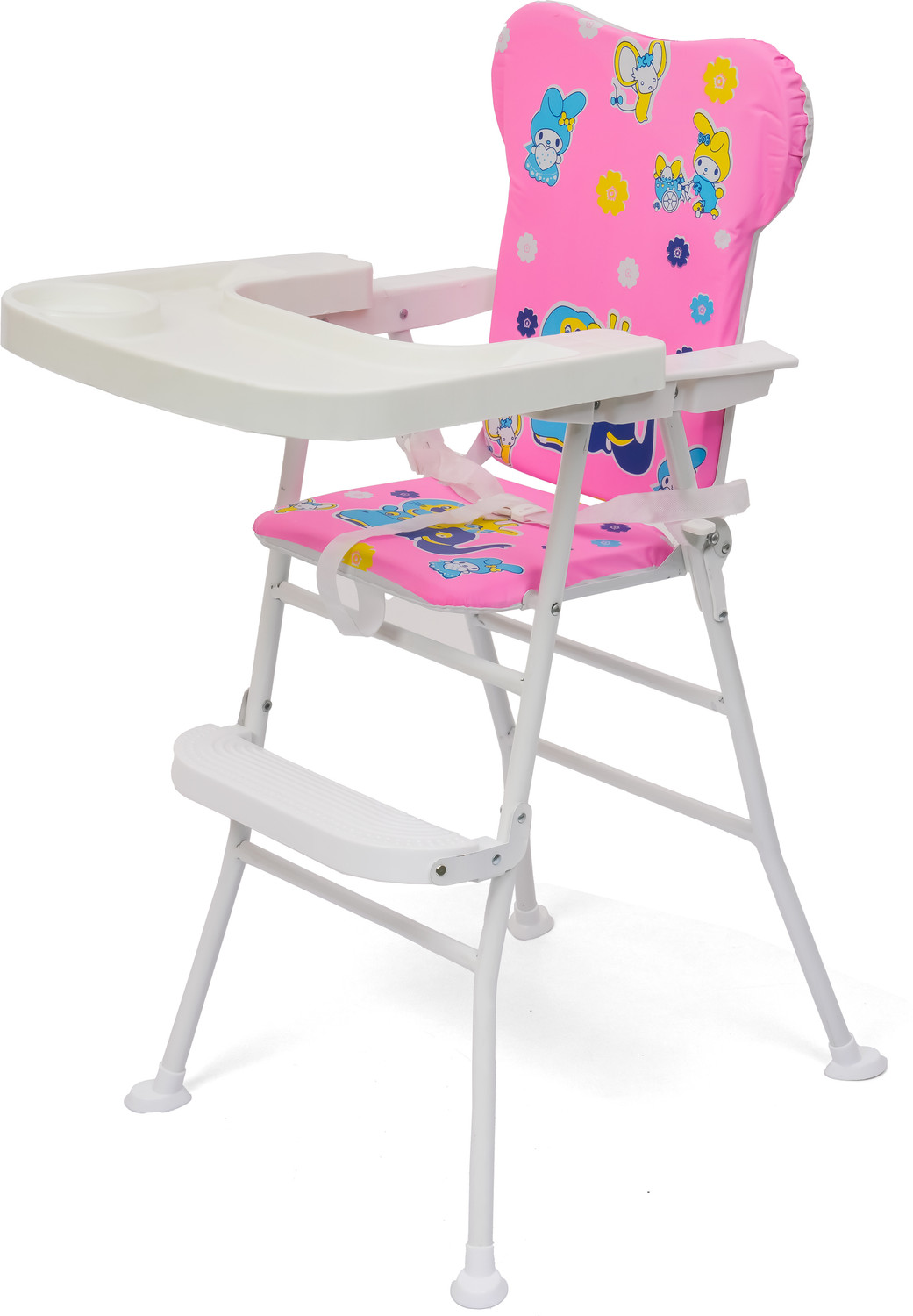 Image of DANDLES Baby Highchair with Soft Cushion and Protection Belt and Feeding Mealtime Tray