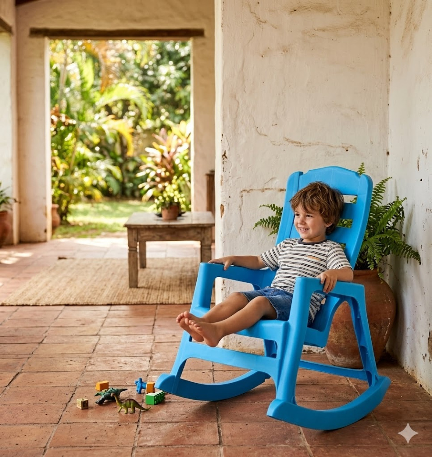 Image of NP NATIONAL Since 1952 Ergonomic Kids Plastic Rocking Chair Comfortable Playtime Seating for Children