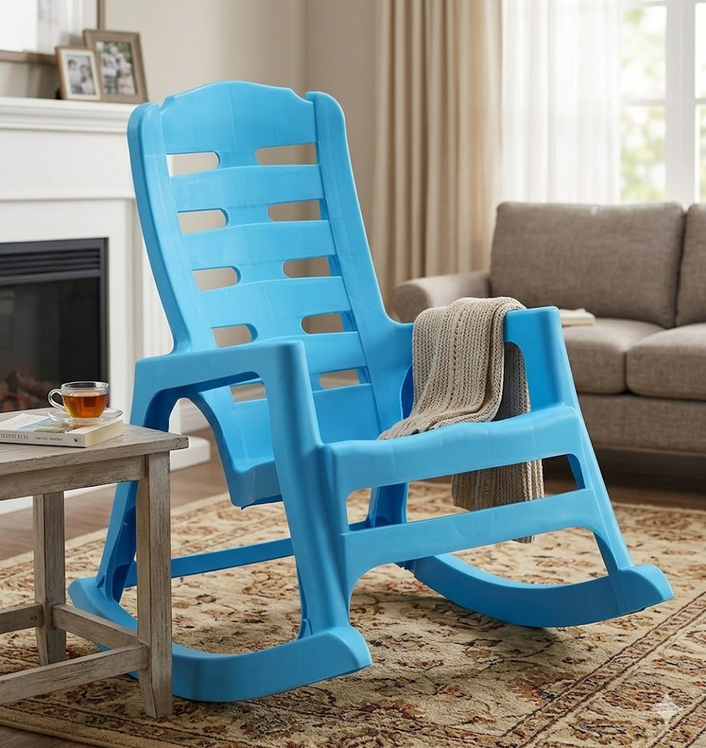 Image of NP NATIONAL Since 1952 Ergonomic Kids Plastic Rocking Chair Comfortable Playtime Seating for Children