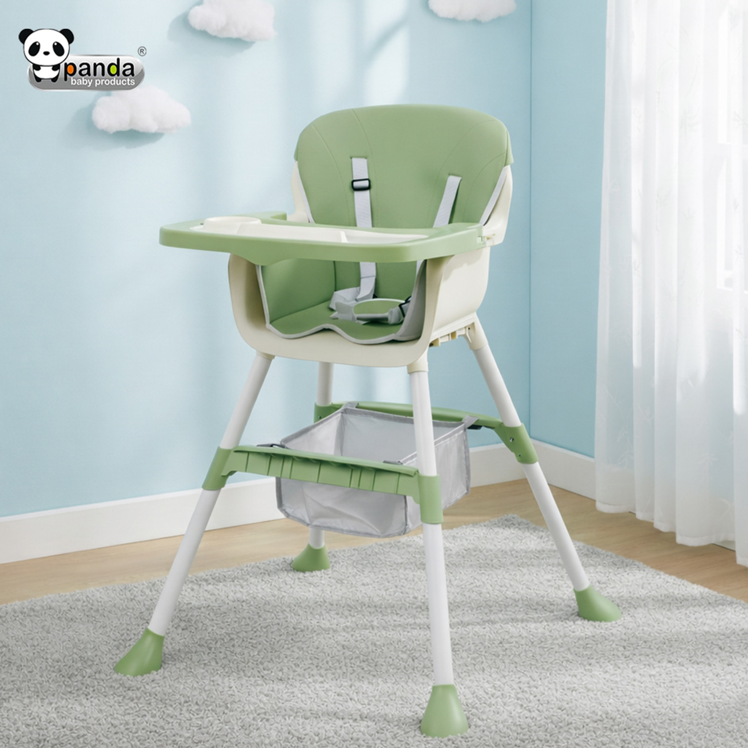 Image of PANDA BABY PRODUCTS High Chair for Babies with Safety and Feeding Tray