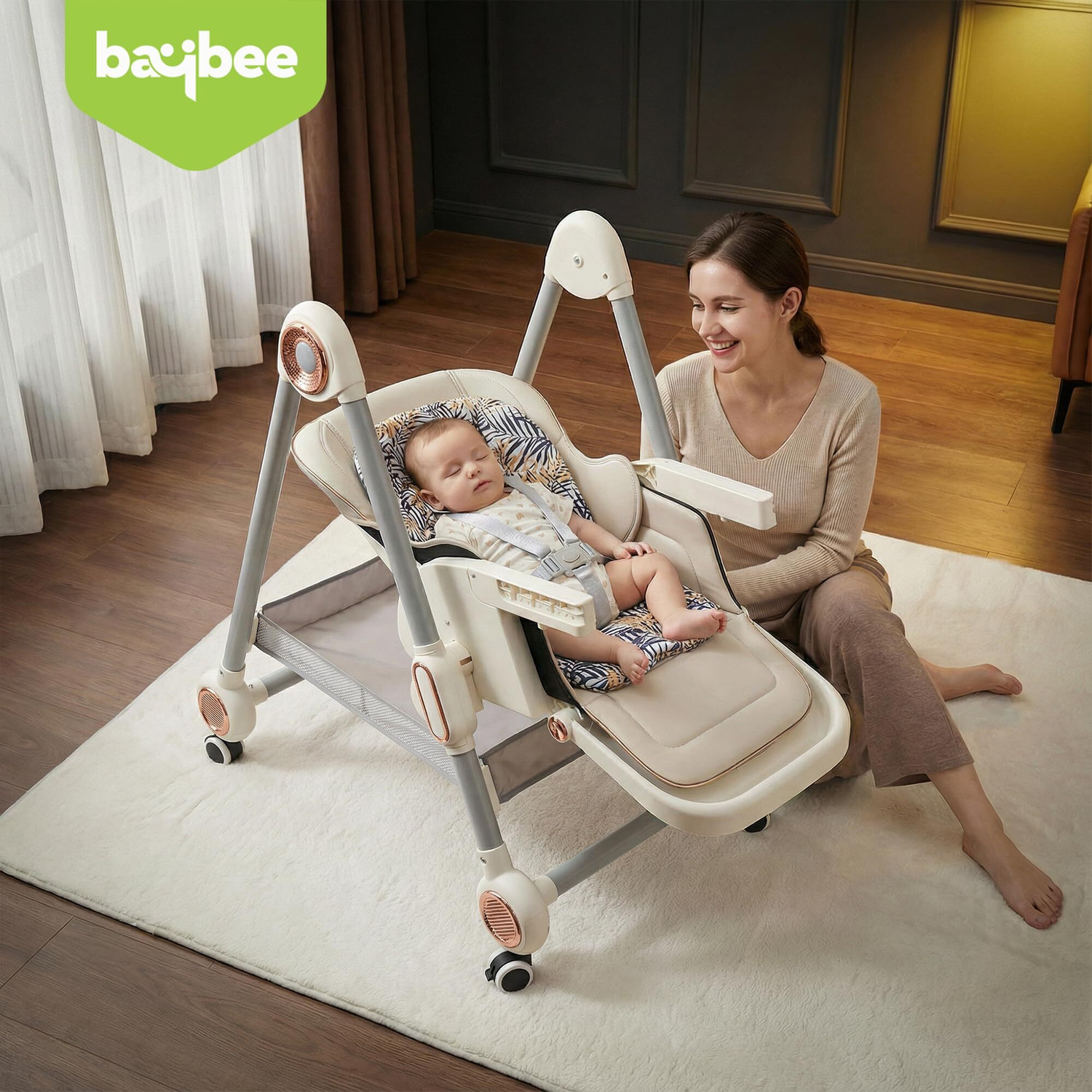 Image of baybee 3-in-1 Baby High Chair | Feeding & Activity Chair for 6 Months to 5 Years