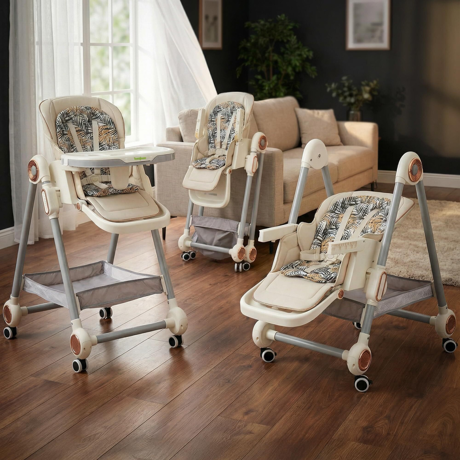 Image of baybee 3-in-1 Baby High Chair | Feeding & Activity Chair for 6 Months to 5 Years