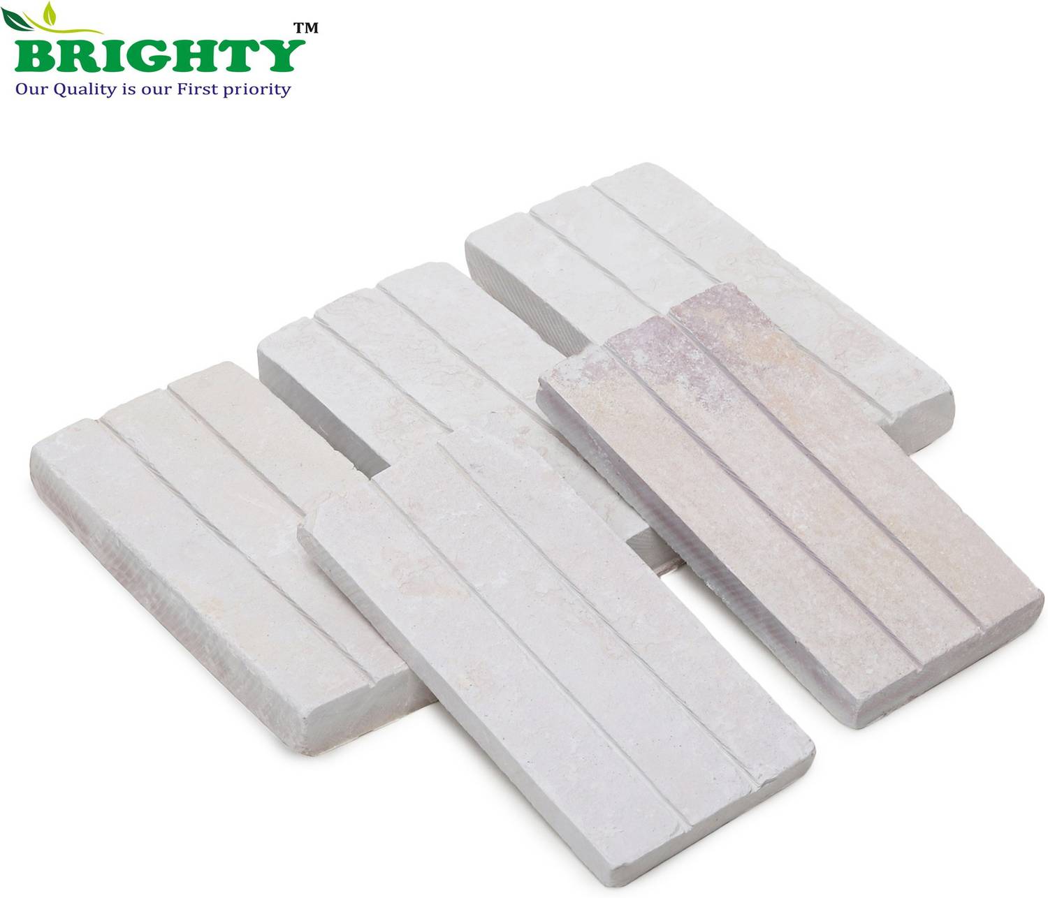 Brighty 100gms white natural earthy slate kitkatt joint bar made from natural stone billards chalk box