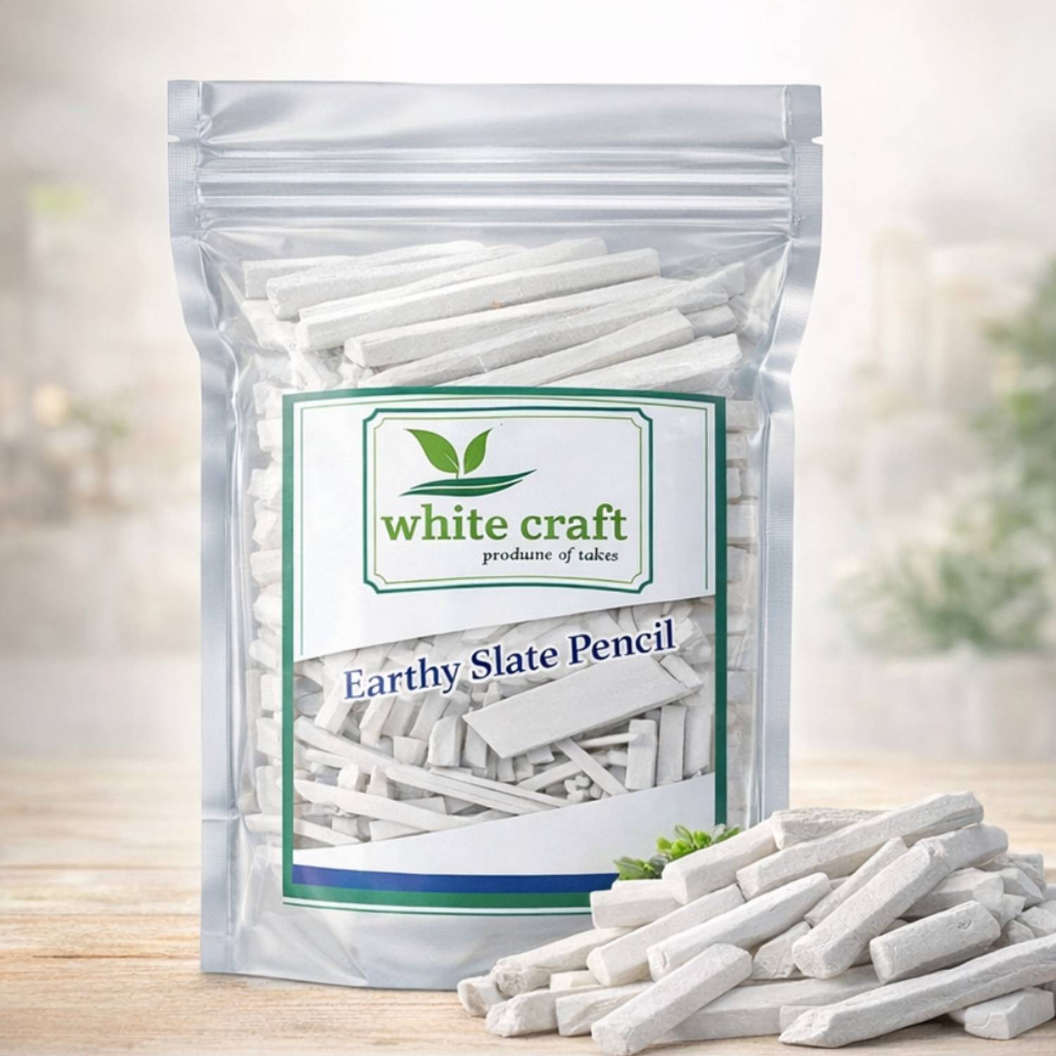 CHALKK Slate Pencils for Slate Chalk Sticks Crunchy Edible Slate Pencil Saleti Batti Slate Chalk Edible Chalk for Eating White Slate Pencil