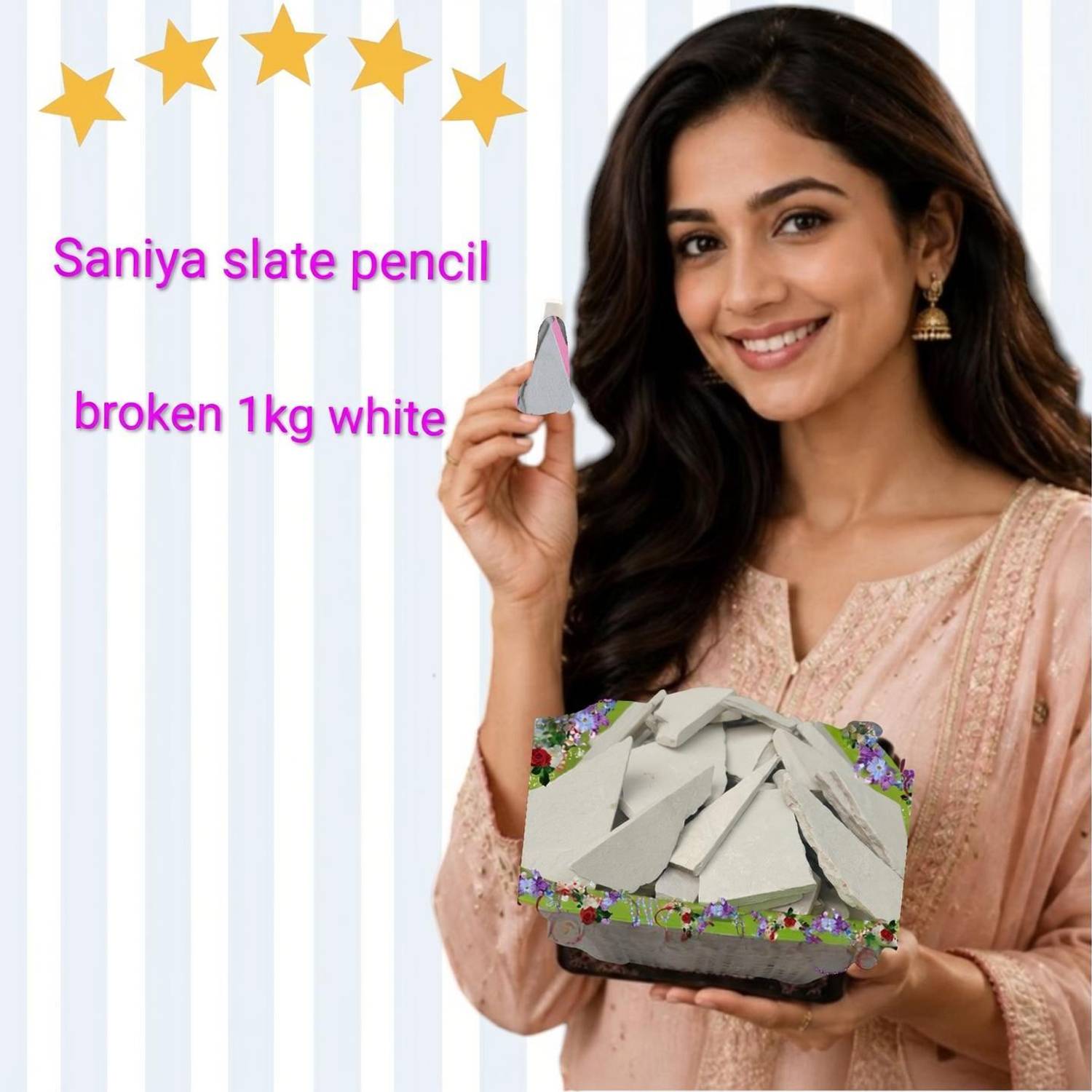 Aaitfa Slate pencil broke white White Slate pencil