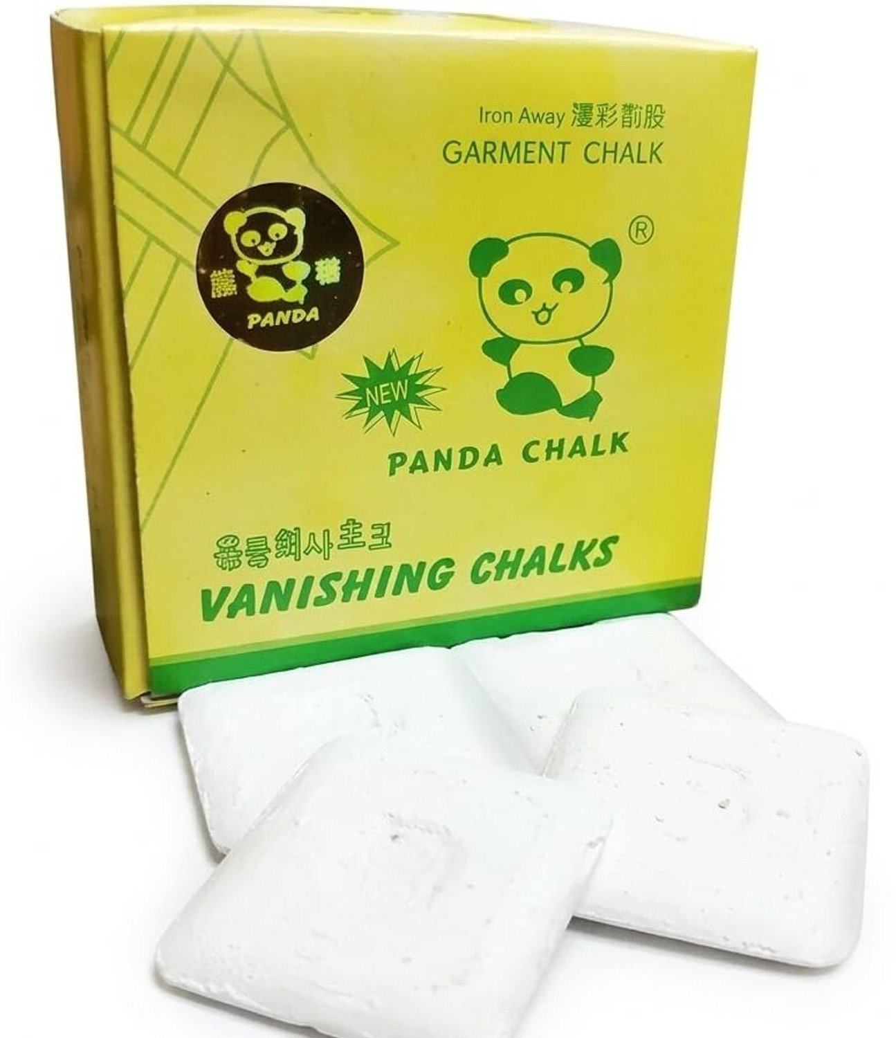 Image of ALERTWAY Panda Wax Coated Cut-Free White Chalk Marking Clothes Tailor Chalk (Pack of 50) CLOTHS CHALK