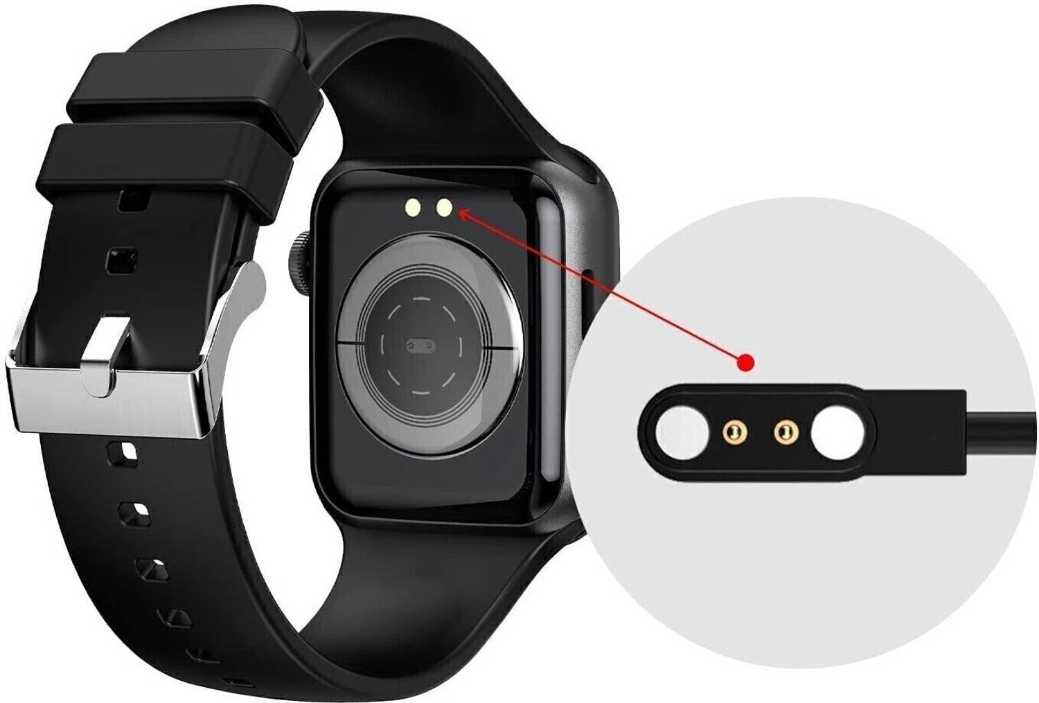 ABHINANDAN Smart Watch 2 Pins Magnetic Suction Charger Cable Compatible Charging Pad