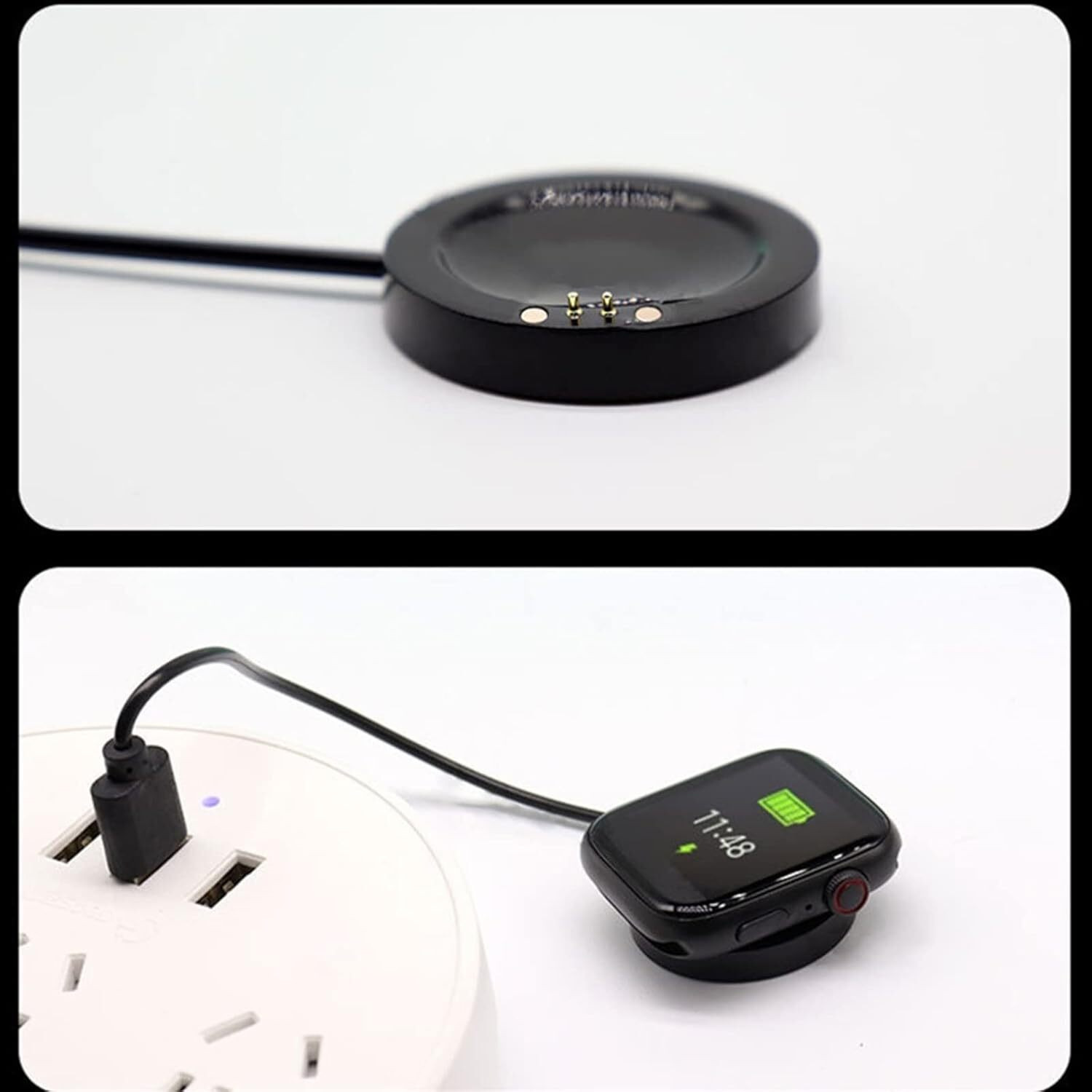 Image of Expresscraft Smart Watch Magnatic Charger Compatible T500 M8 T500 plus- T500 T200 plus, Black Charging Pad
