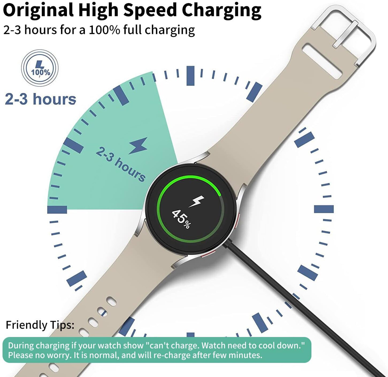 Image of ARIESMO Samsung Watch Charging Dock Pad for Galaxy Watch 4,Watch 3, Active 2, Active USB Charging Pad