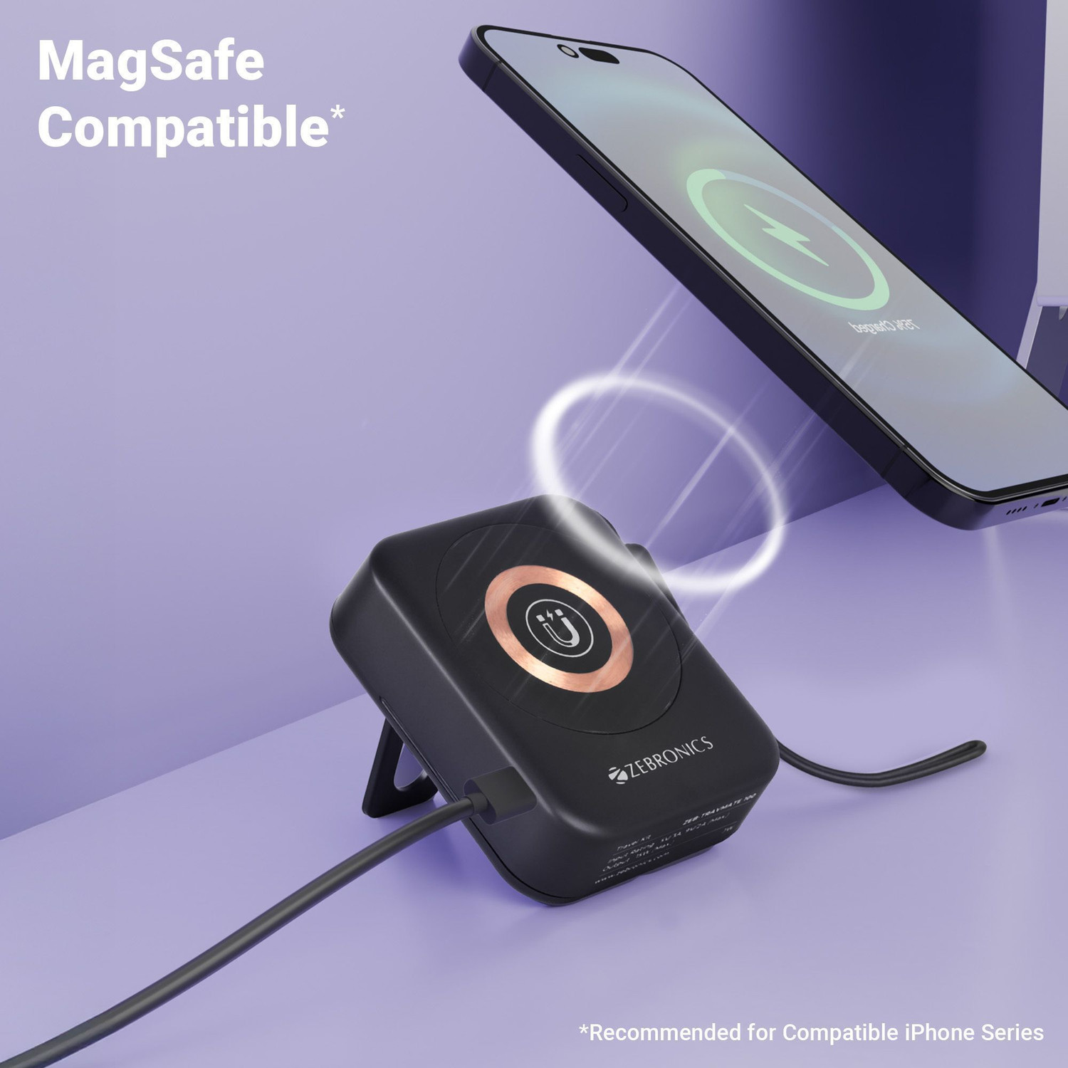 Image of ZEBRONICS ZEB-TRAVMATE 100 (Black) Charging Pad