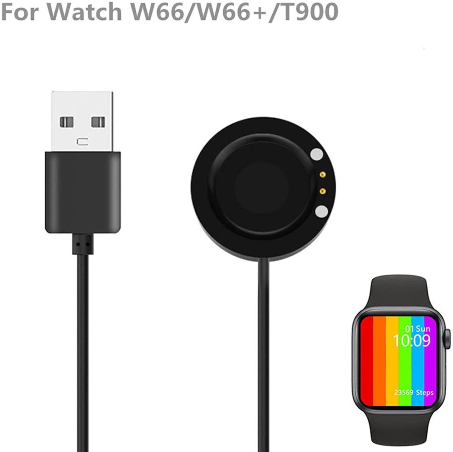 Image of Expresscraft Smart Watch Magnatic Charger Compatible T500 M8 T500 plus- T500 T200 plus, Black Charging Pad
