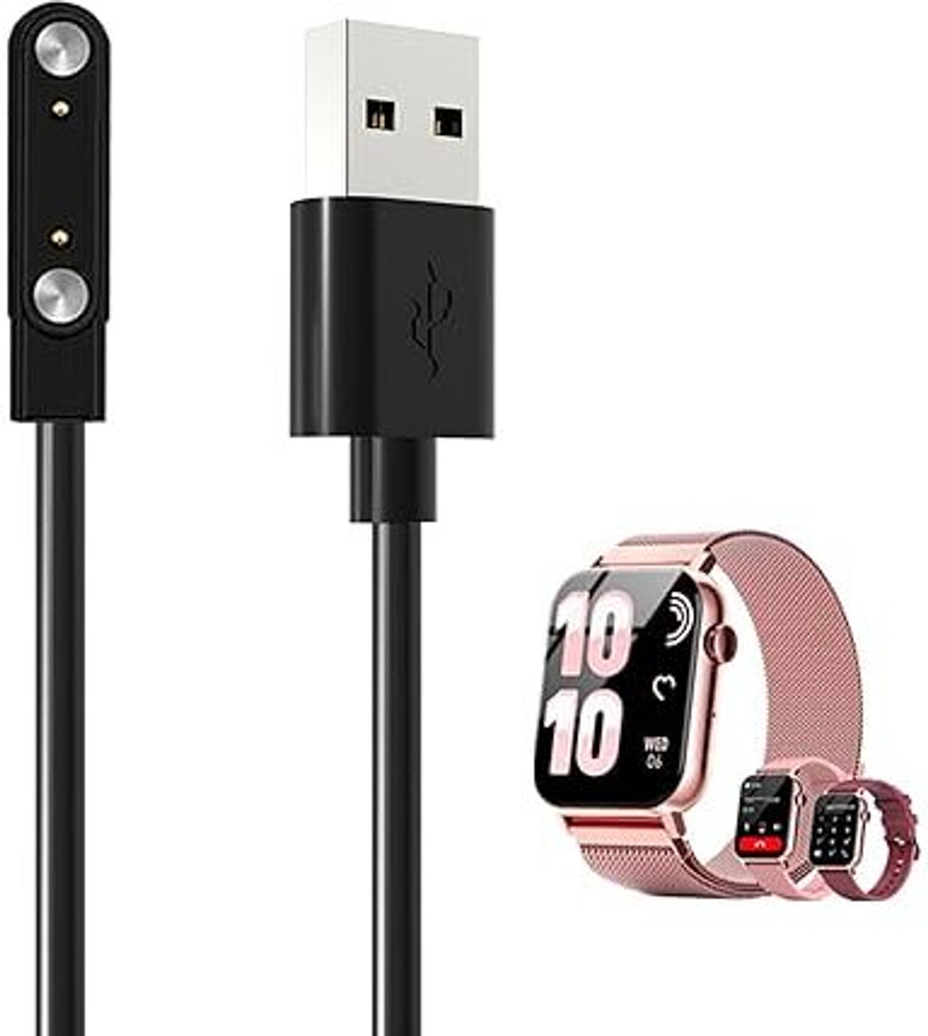 Image of Expresscraft FBN Smart Watch Magnatic Charger Compatible M8 plus- plus, Black Charging Pad