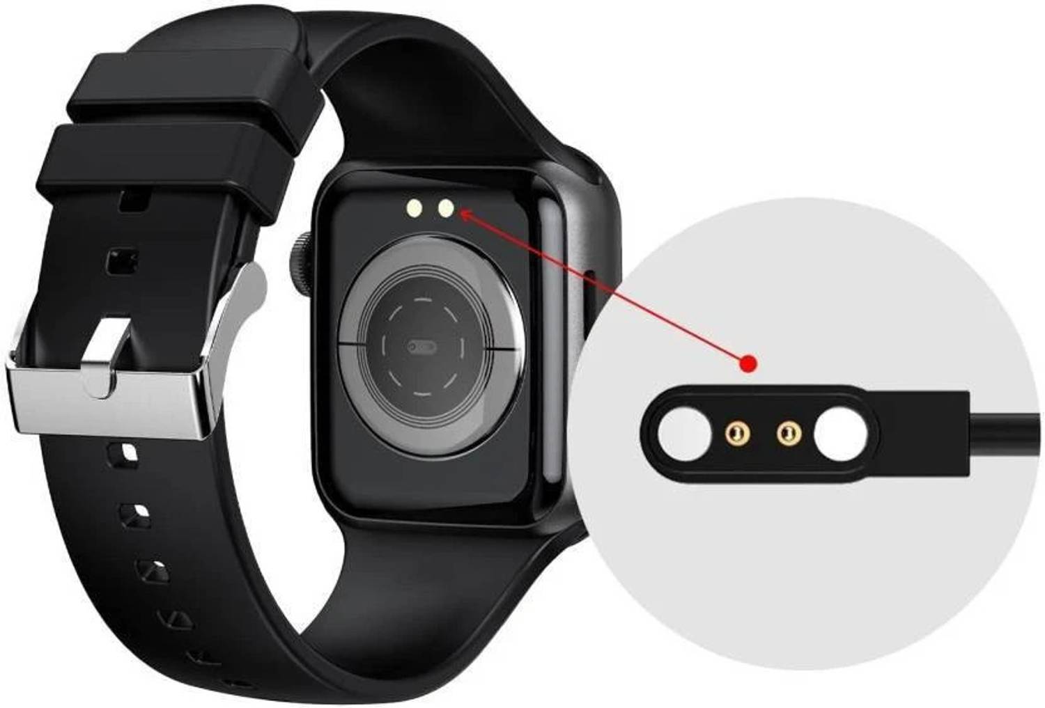 SANNO WORLD Smart Watch 2 Pins Magnetic Suction Charger Cable Compatible Charging Pad