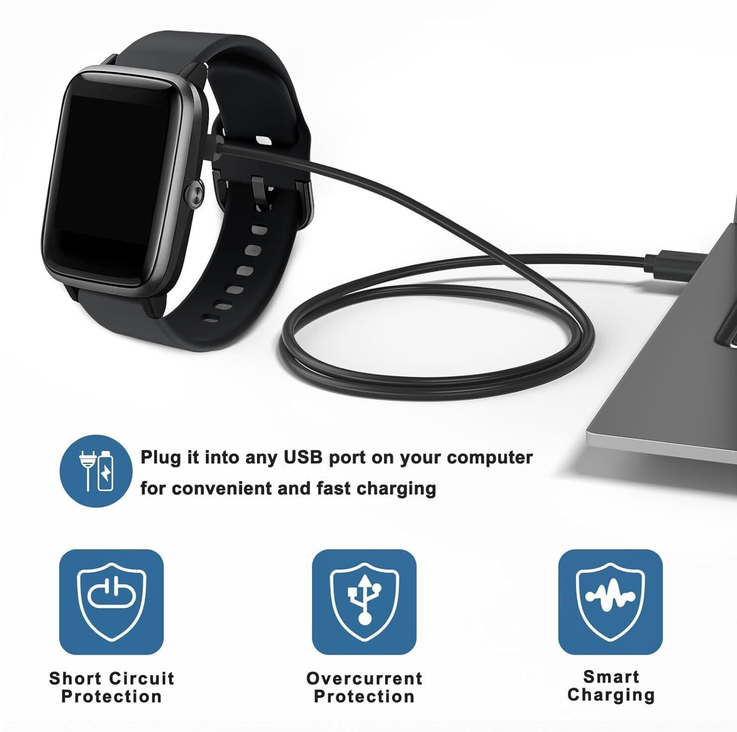Image of ChoiceU USB Cable smart watch charger 4 pin Magnetic For Smartwatch Charging Pad