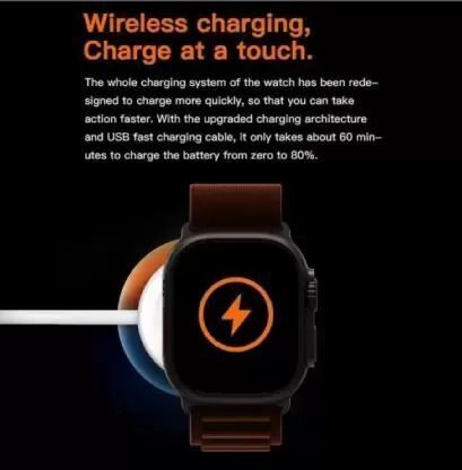 Image of MBCZRJNVC T800 Ultra Smartwatch Magnetic Mini Wireless Charger Charging Pad
