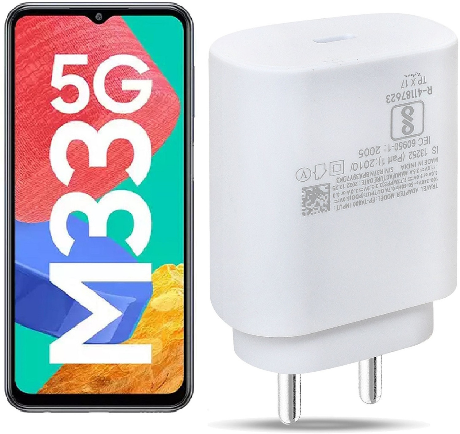 Image of Zybux Original 25W USB-C Samsung Galaxy M33 5G Mobile Super Fast PD Charger Adapter Charging Pad