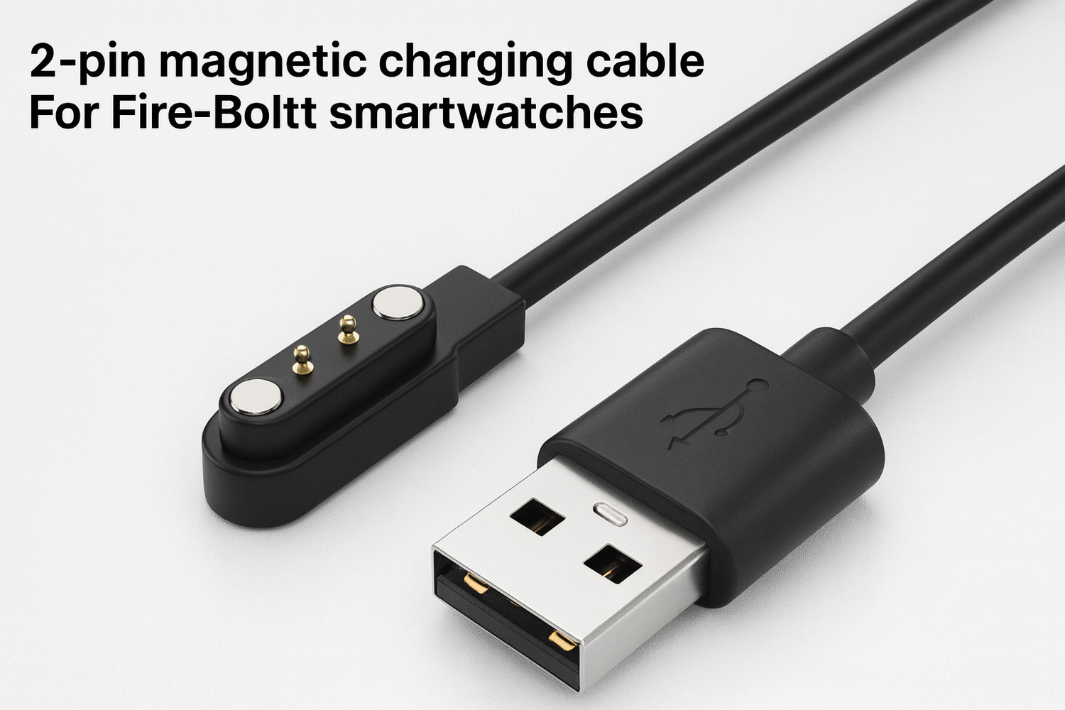 Image of parth smart watch charger 2 pin USB Fast Magnetic Charging Cable Adapter for FireBolt Charging Pad