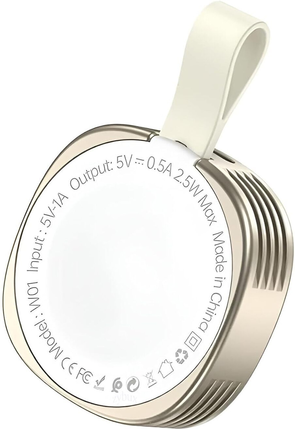 Image of Foneng iWatch USB C /Lightening Fast Wireless Smart Watch Charger 2.5W Metal Body, White Charging Pad