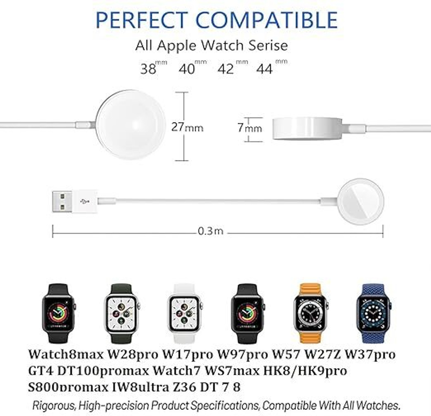 Image of GENIUSGRAWTH Wireless Charger Positive Magnetism Watch Cable For Watch 8max T800 Charging Pad