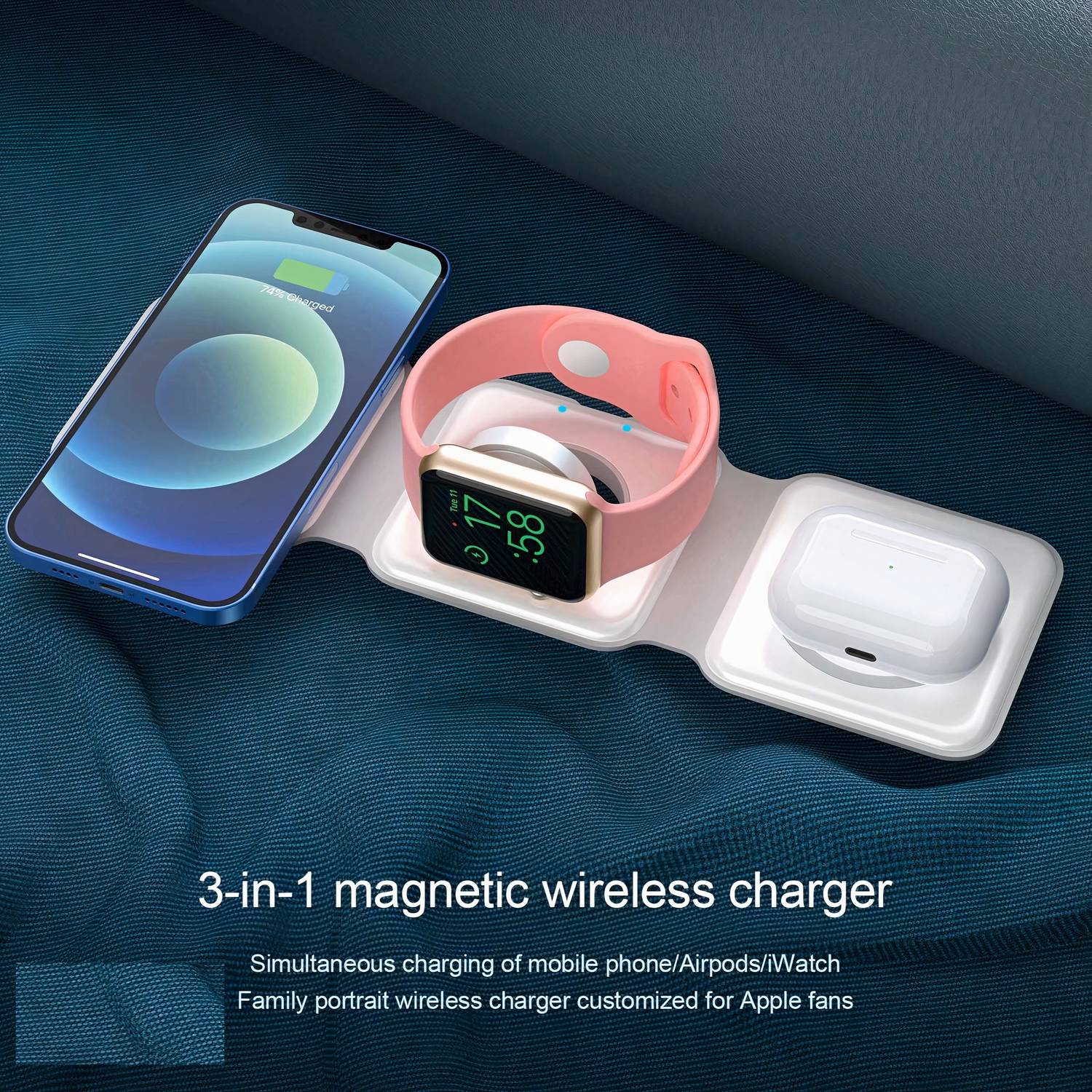 OAttle 3 in 1 Wireless Charging Pad