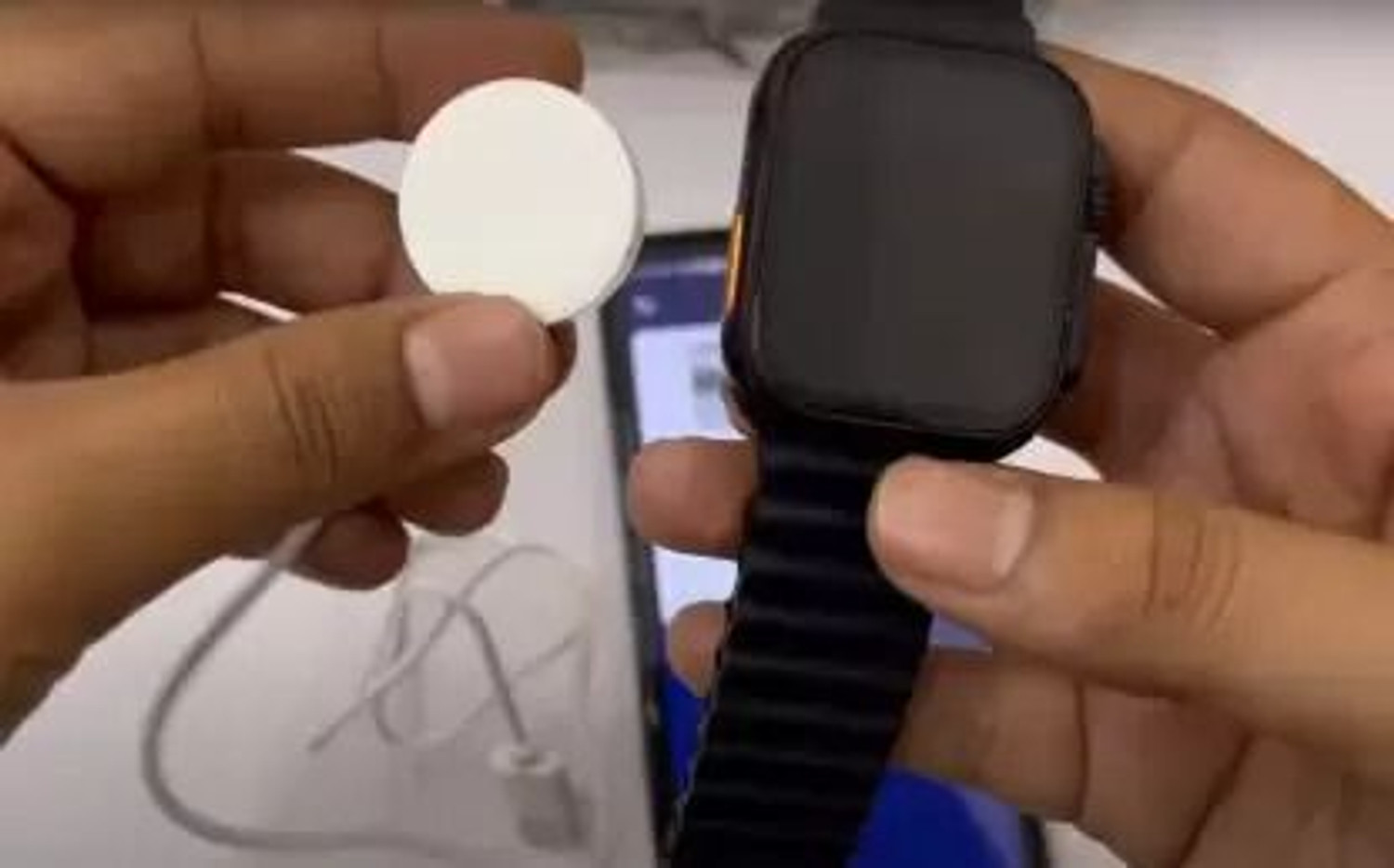 Image of MBCZRJNVC T800 Ultra Smartwatch Magnetic Mini Wireless Charger Charging Pad