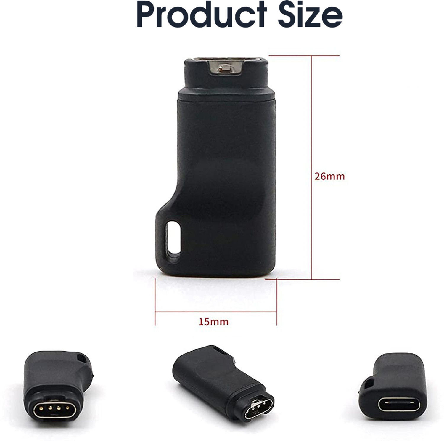 Image of Verilux Garmin Watch Charger to Type C Adapter, Compatible with Garmin Fenix Charging Pad