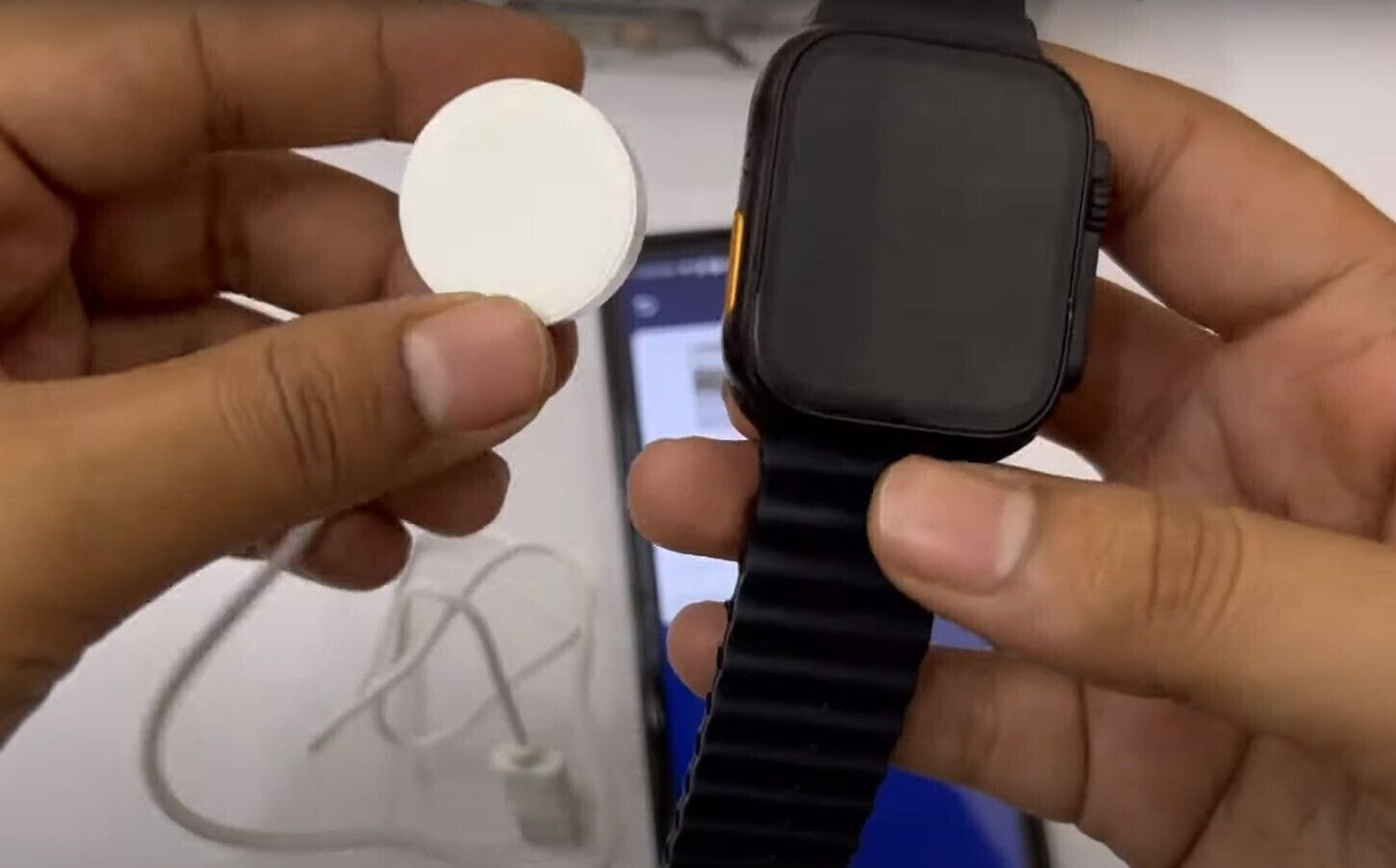 Image of NKLZRJN T800 Ultra Smartwatch Magnetic Wireless Charger Charging Pad