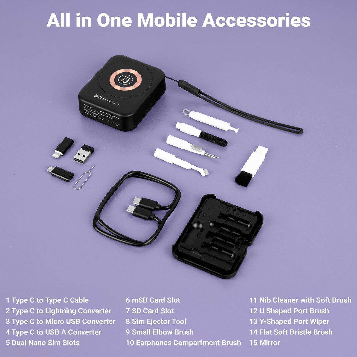 Image of ZEBRONICS ZEB-TRAVMATE 100 (Black) Charging Pad