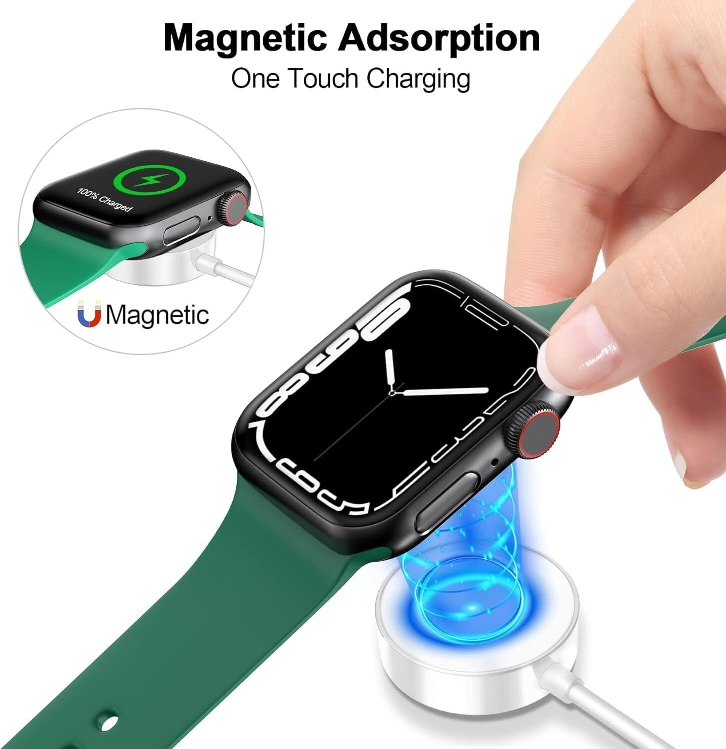 Image of Sugbox Magnetic USB Charger for Ultra Smartwatch Wireless Charging (T900 ,T800) Pack 1 Charging Pad