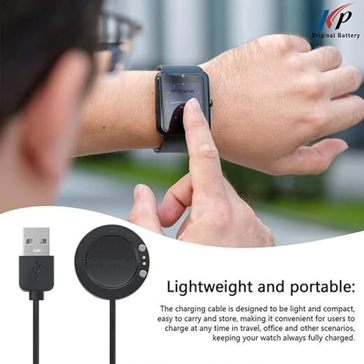 Image of Expresscraft Smart Watch Magnatic Charger Compatible T500 M8 T500 plus- T500 T200 plus, Black Charging Pad