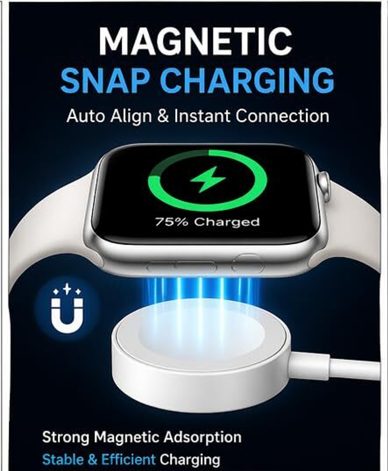 Image of ABHINANDAN T800 Ultra Smartwatch Magnetic Wireless Charger Charging Pad