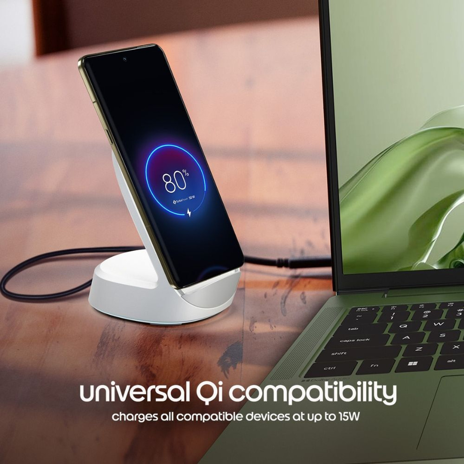 Image of MOTOROLA TurboPower 50W Wireless Charging Stand Charging Pad