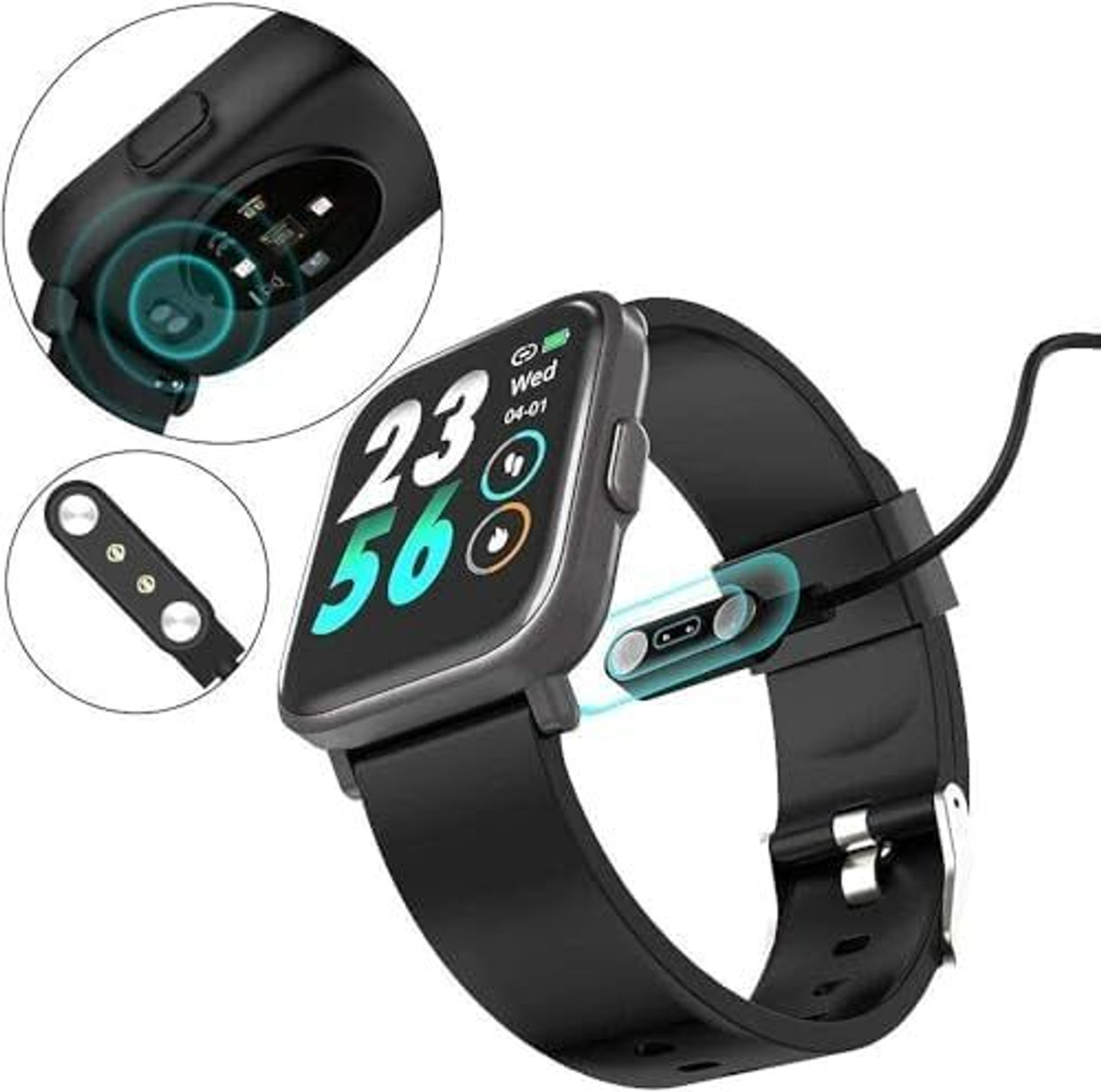 Image of parth smart watch charger 2 pin USB Fast Magnetic Charging Cable Adapter for FireBolt Charging Pad
