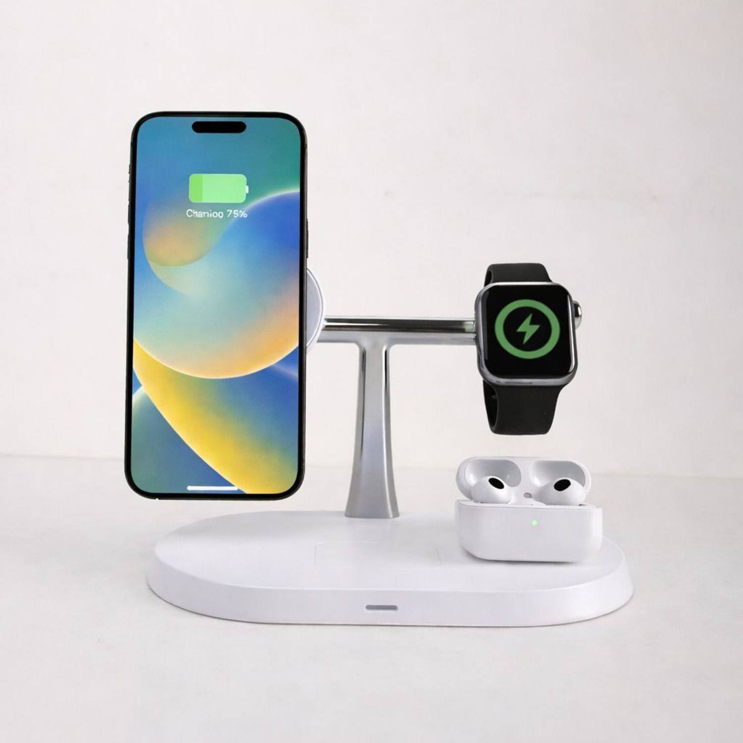Charging Station Apple Iphone Charging Mat Charging Pad Wireless Iphone Apple Watch Charger 3-in-1 MagSafe Wireless  Charger For Apple Devices