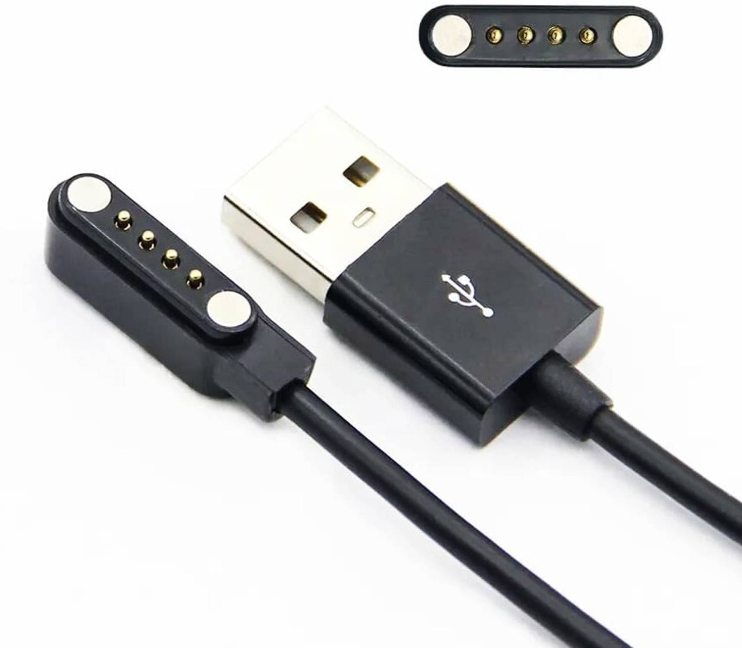 parth 4 Pin USB Fast Charger Magnetic Charging Cable Adapter for Fire-Boltt Charging Pad