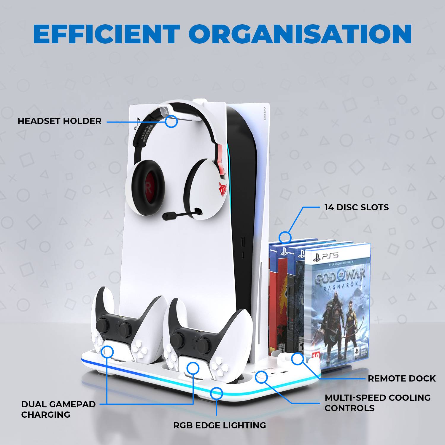 EVOFOX PS5 Cooling Dock with Dual Charging - Image 2