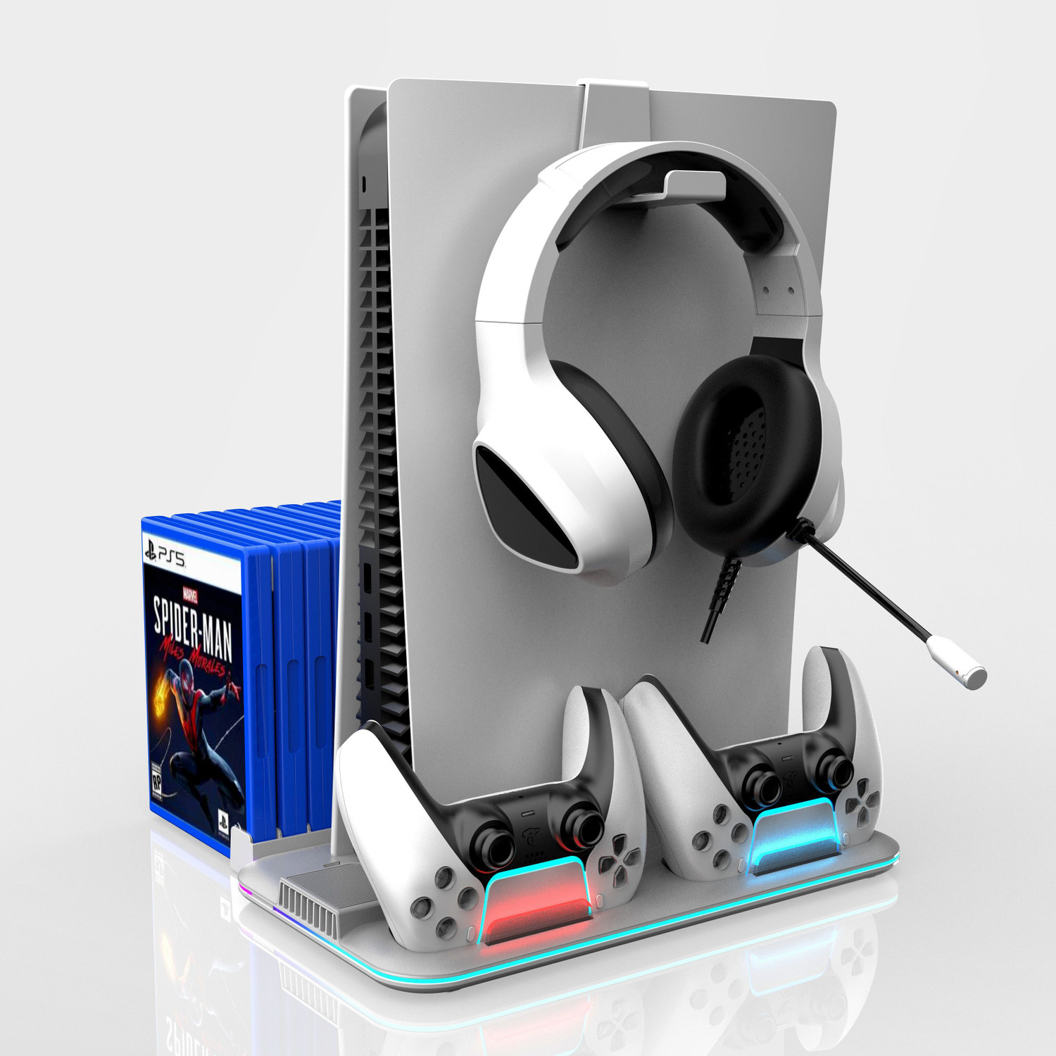 Image of MILLENNIUM TECHNOLOGY Cooling Fan Dual Controller Charger for PS5 Slim /Pro Charging Station