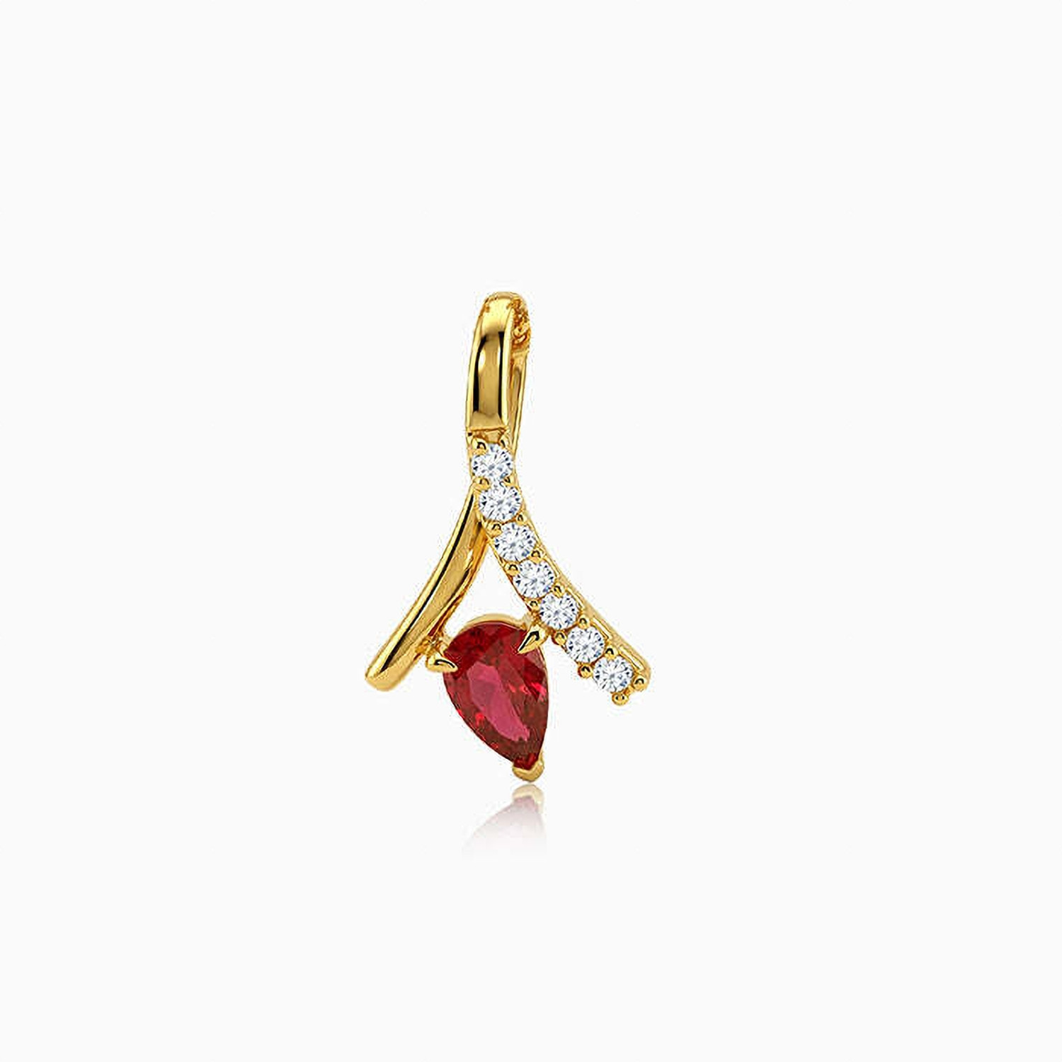 Image of GIVA Golden Aspira Pendant (Without Chain) Sterling Silver Link Charm