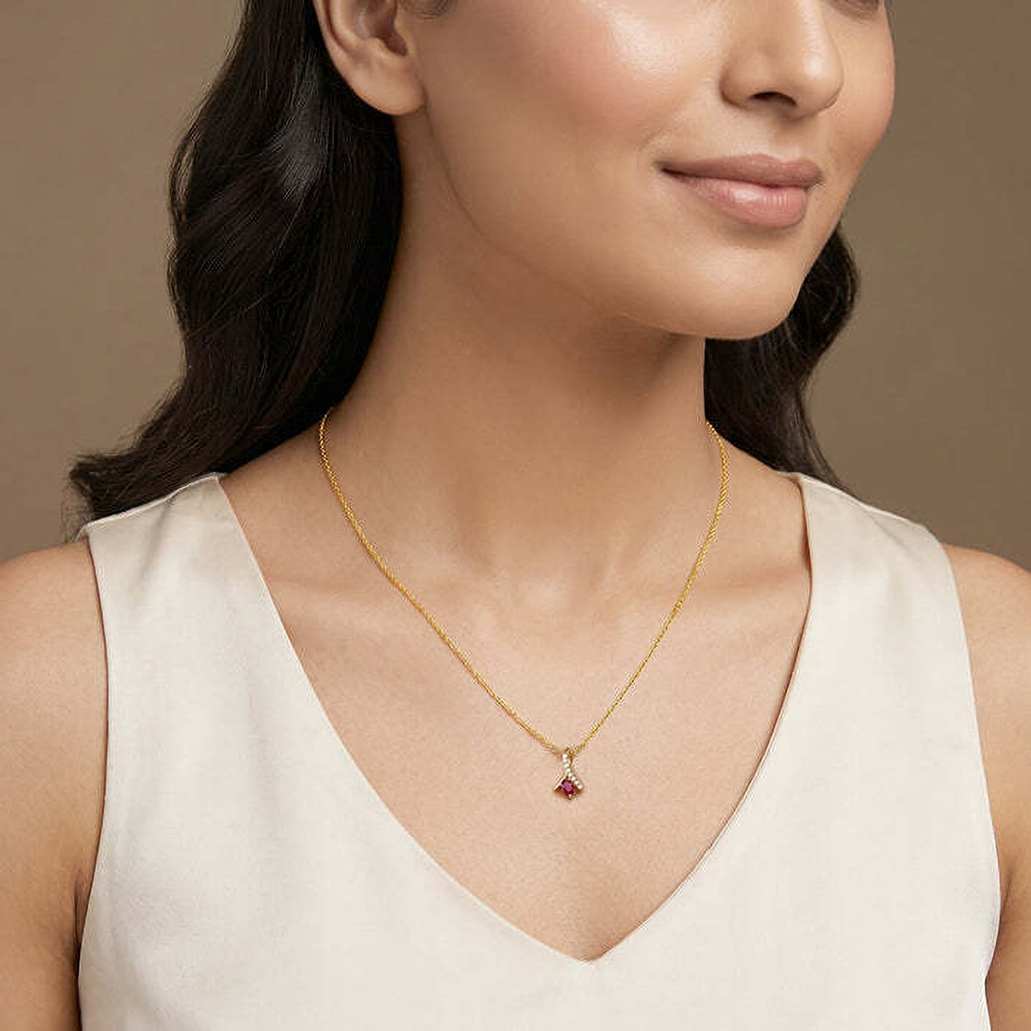 Image of GIVA Golden Aspira Pendant (Without Chain) Sterling Silver Link Charm