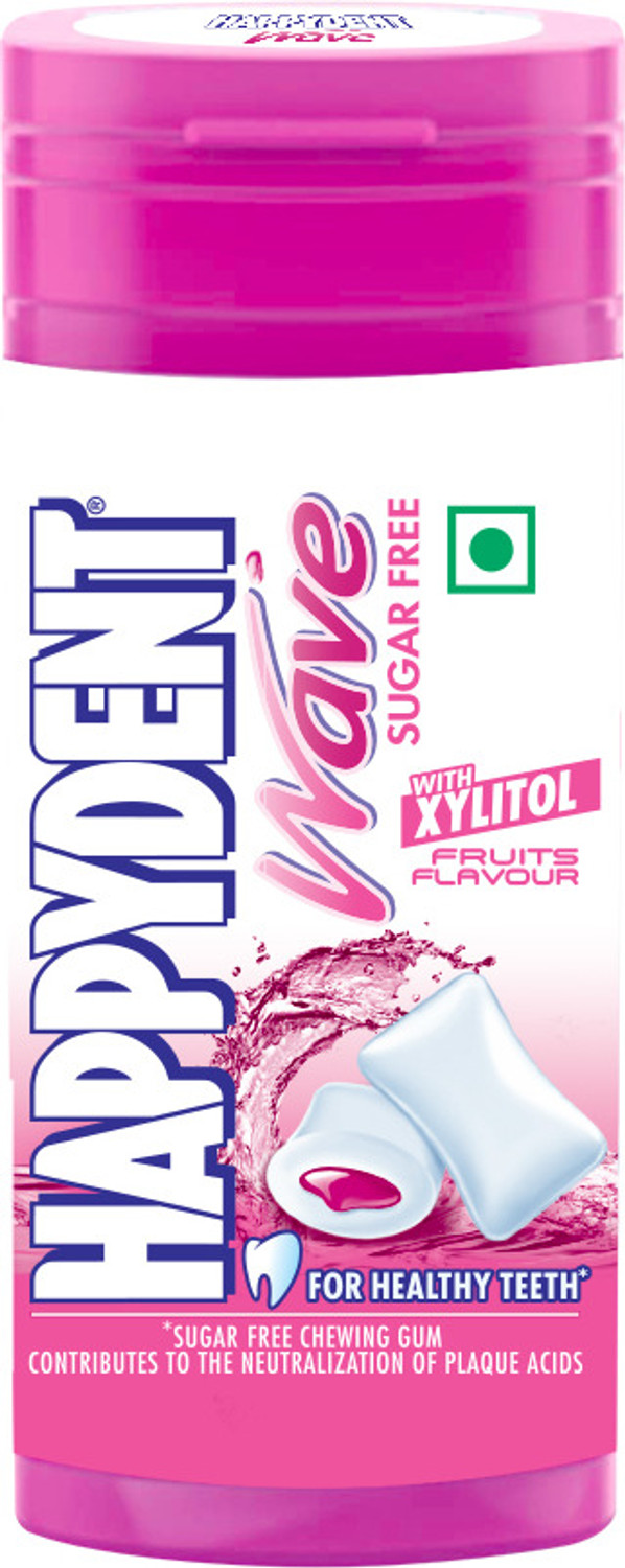 Image of Happydent Wave with Xylitol Fruits Chewing Gum 28.9 g|18units Fruits Chewing Gum