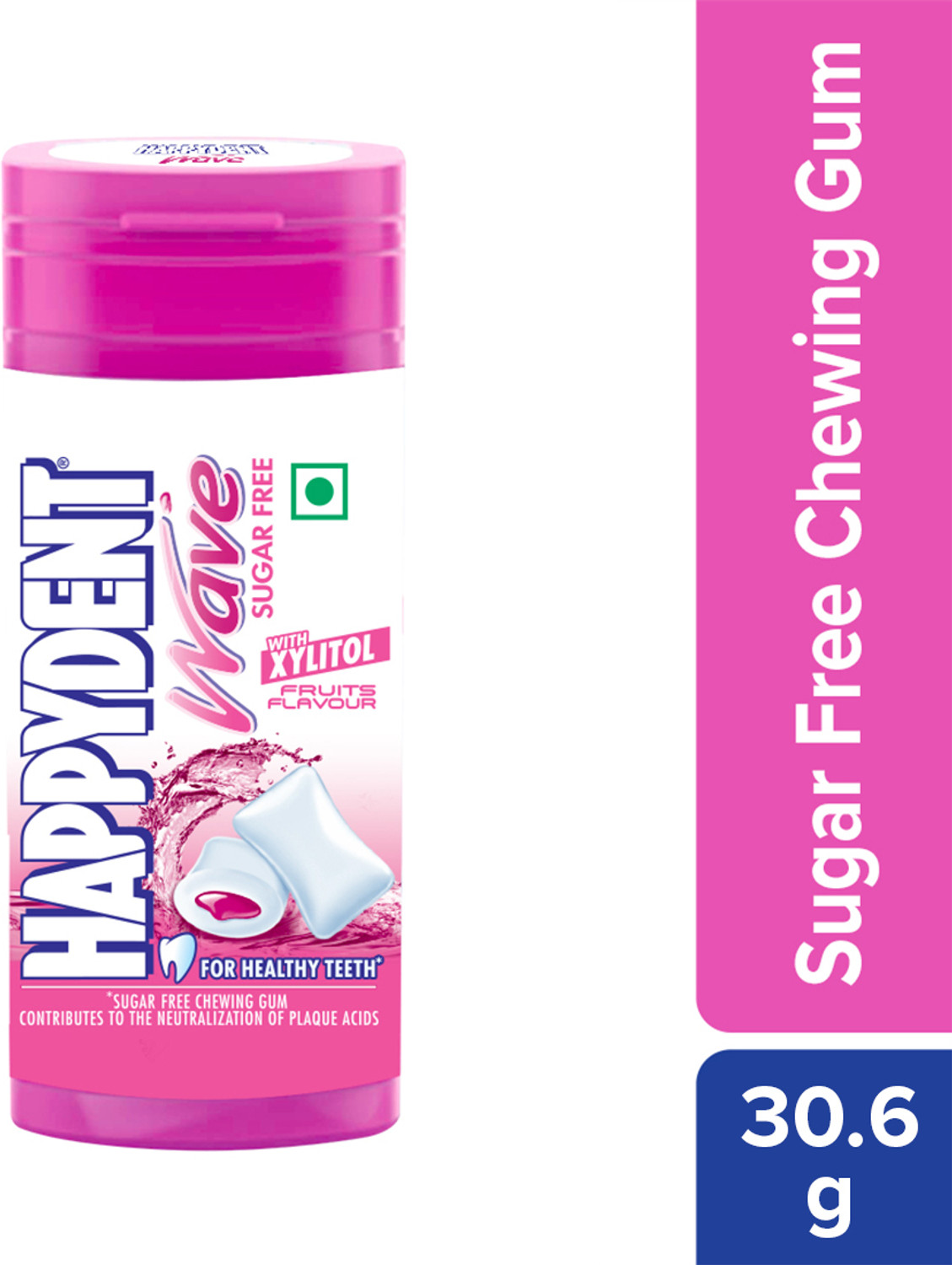 Image of Happydent Wave with Xylitol Fruits Chewing Gum 28.9 g|18units Fruits Chewing Gum