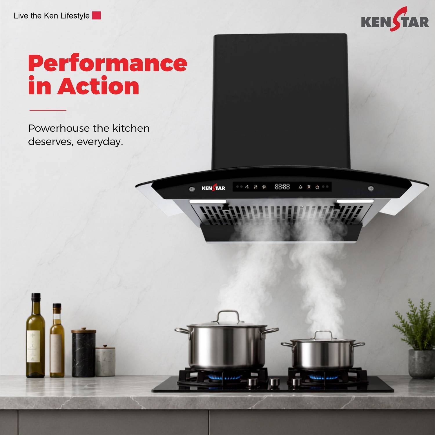 Kenstar Breath Pro 60 1500 CMH 60 cm Auto Clean Chimney - Image 5
