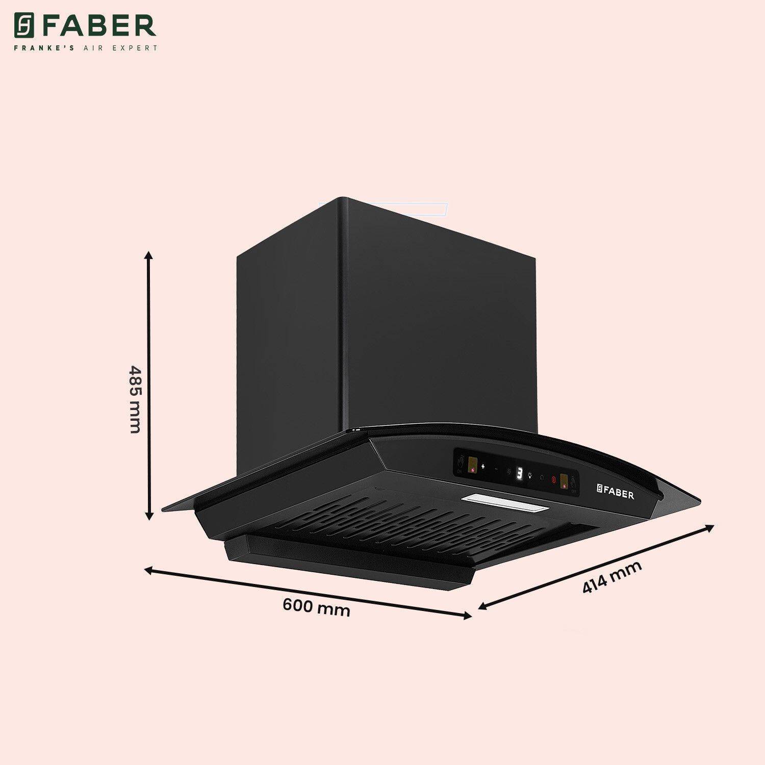 FABER Hood Agile BLDC 60 cm Chimney - Image 3