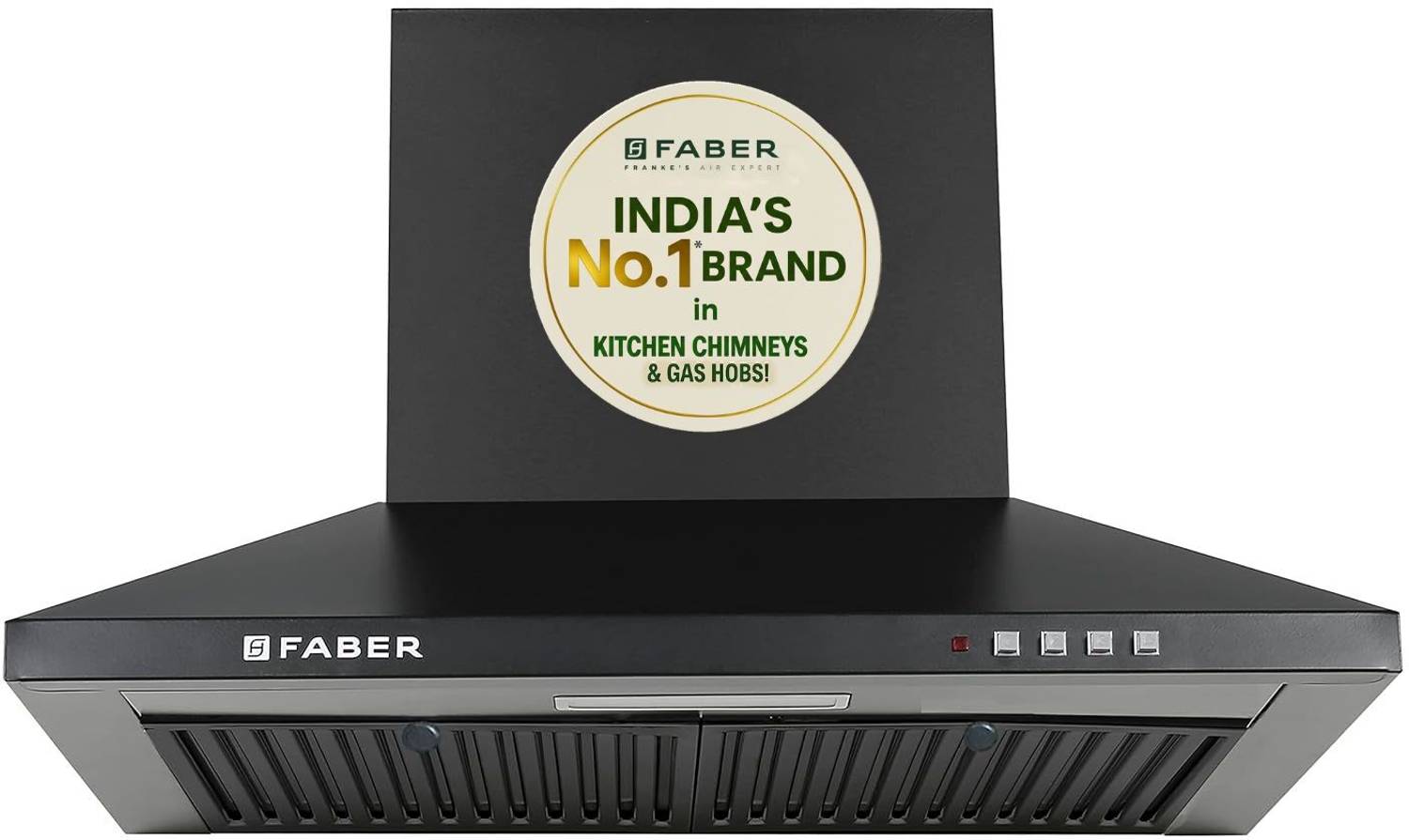 FABER HOOD PLUTO PB BF BK 1000 CMH 60 cm Pyramid Shape 60cm|3 Layer Baffle filter|Powerful suction |Low Noise Chimney