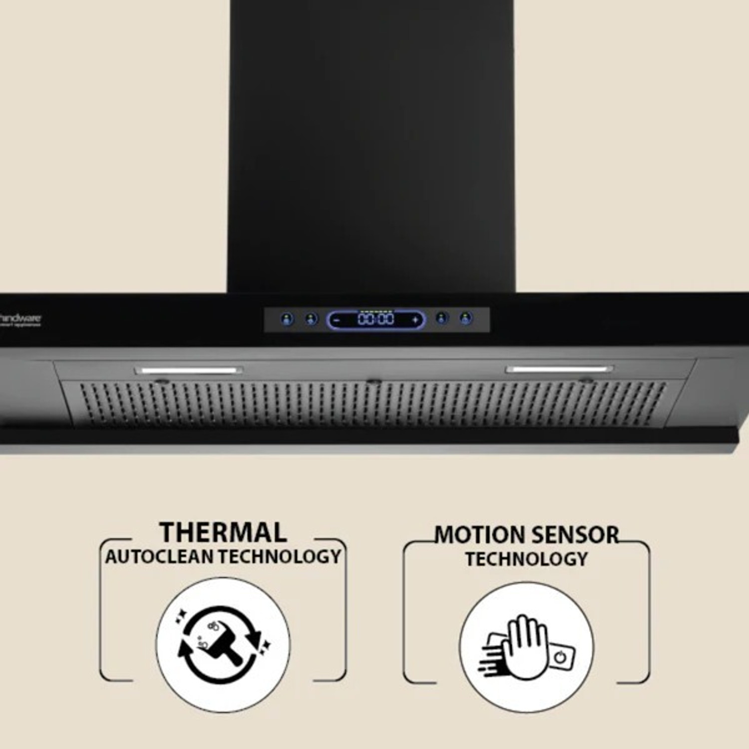 Image of Hindware TIBER BLDC 90 1600 CMH 90 cm Auto Clean Chimney