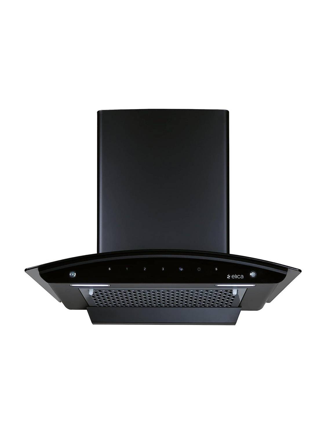 Elica FL 600 SLIM HAC MS NERO 1200 CMH 60 cm Curved Glass 60 cm| 5 Years Motor Warranty|Heat Autoclean| Gesture Control| Filterless|Powerful Suction | Low Noise Auto Clean Chimney