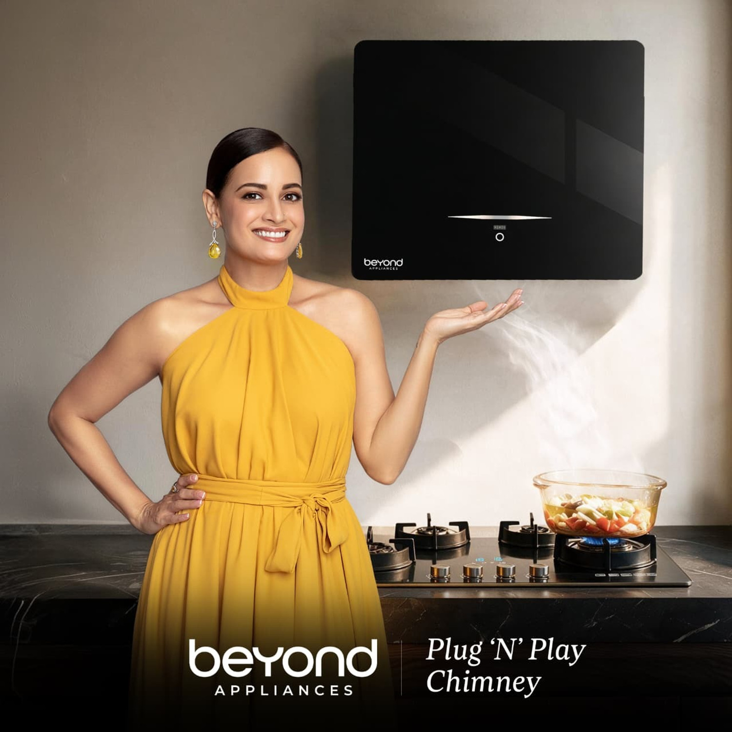 Image of Beyond Appliances Cube Plug N Play 1600 CMH 60 cm Auto Clean Chimney