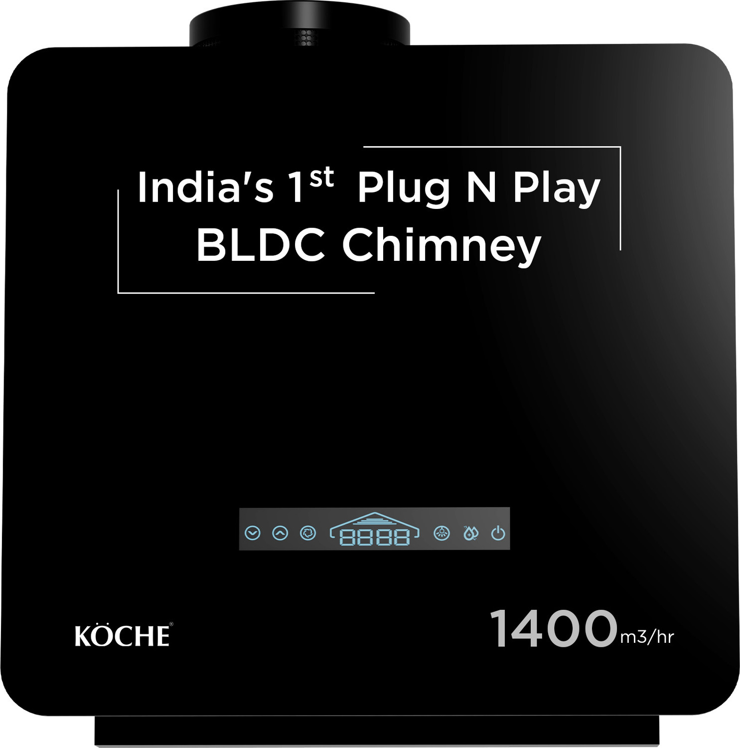 Image of Koche PORT 60 CM BLDC Ductless Kitchen Chimney 1400 CMH 60.5 cm Auto Clean Chimney