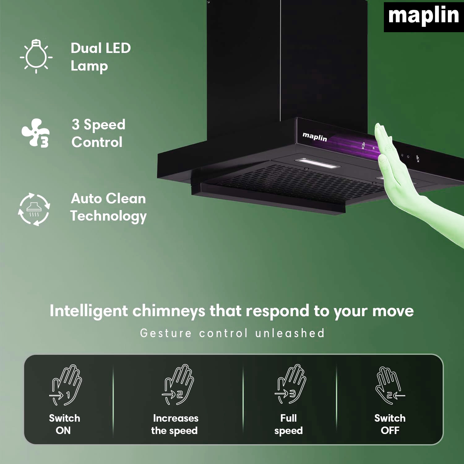 Image of SURYA VC-SS75cm 1800 CMH 75 cm Auto Clean Chimney