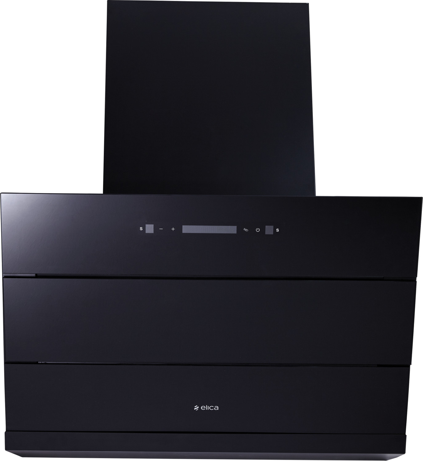 Image of Elica EFL 3V 751 BLDC HOOD HAC LTW MS NERO Auto Clean Wall Mounted Black 1500 CMH Chimney